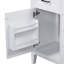 Meuble-lavabo de 30 po sans lavabo, base d'armoire seulement, armoire de salle de bain avec tiroirs, cadre solide et panneau de fibres à densité moyenne, blanc-118004032