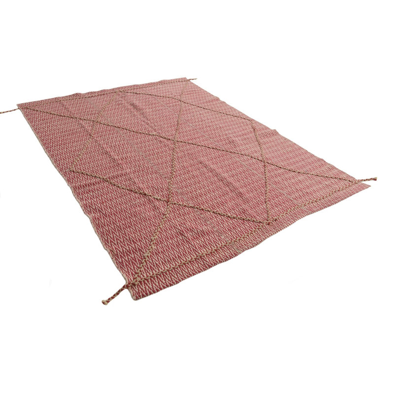Tapis rose et ivoire 6x8 Pinson