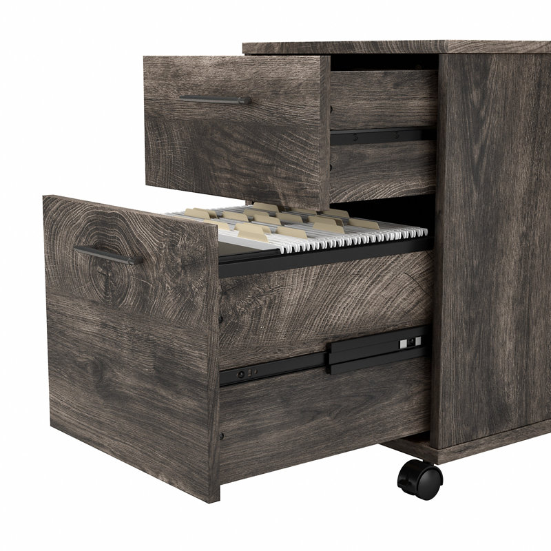 Bureau en L Kaionna, Hickory gris foncé