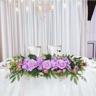 Bridal Wedding Arch Flowers, Artificial Flower Swag For Door Party Wall Home Decor