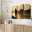 «Foggy Riverbank Fishing», 3 pièces sur toile-98562127