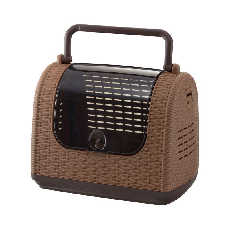 Sac de transport en faux osier, Brun