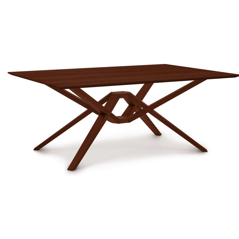 Exeter 48" Fixed Solid Wood Dining Table, 72" L x 48" W, Cognac Cherry