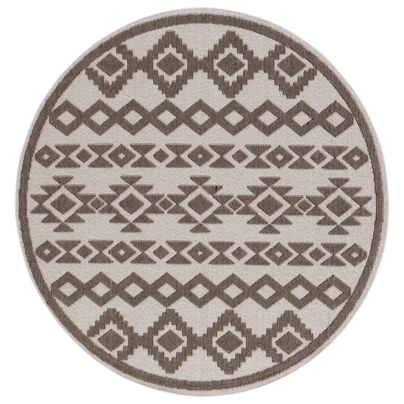 Tapis intérieur / extérieur Global Southwestern, Rond 6 pi 7 po