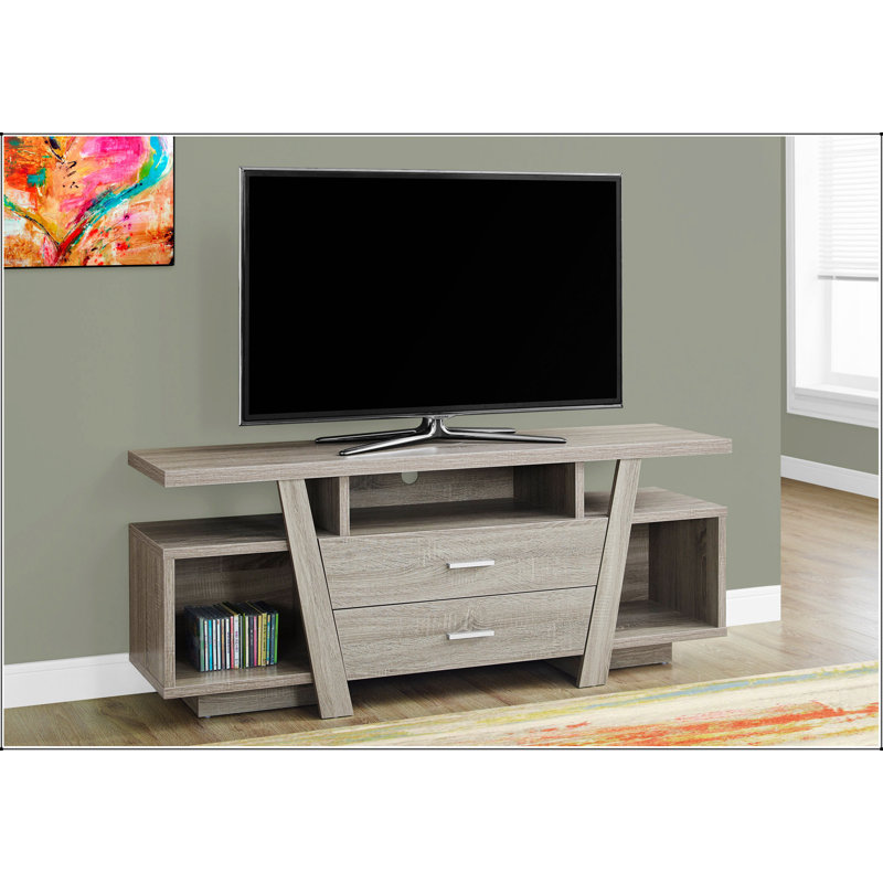 Meuble télé, console de 60 po, meuble multimédia, tiroirs de rangement, salon, chambre à coucher, stratifié, contemporain, moderne