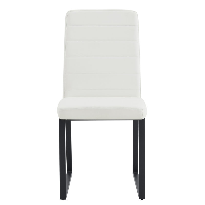 Ensemble de 2 chaises de bureau / salle à manger en polyuréthane de première qualité avec mousse haute densité, pieds en fer robuste (peinture en aérosol) et plusieurs couleurs. Assemblage facile