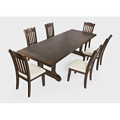 Alisher 7 Piece Solid Wood Dining Set