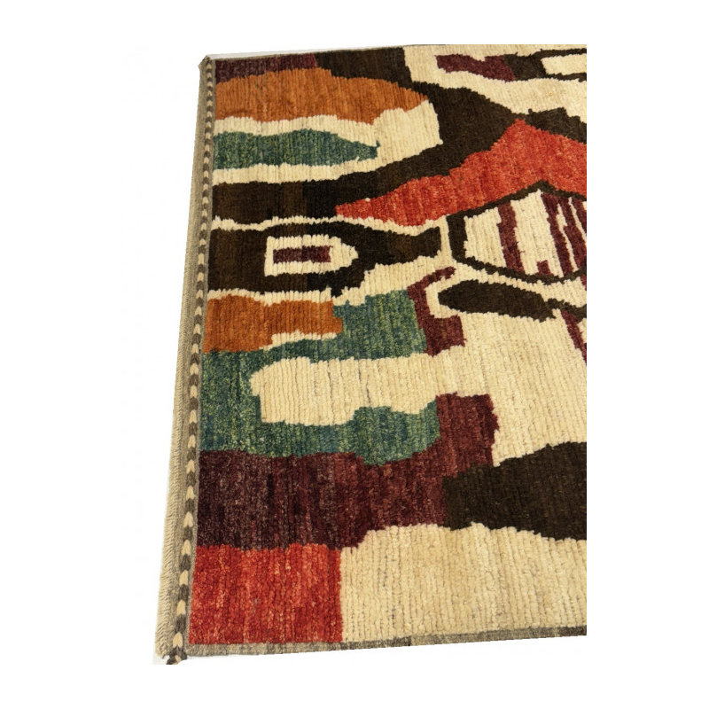 Tapis en laine d'agneau unique 5 pi 3 po x 7 pi 5 po Mallon