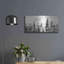 «Manhattan Skyline BW» par Silvia Vassileva, art mural en métal, 24 po x 12 po-1645619649