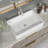 24"W x 16"D White Ceramic Rectangular Vessel Bathroom Sink