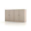 Buffet 100% bois massif 64 po avec portes solides, 4 tiroirs et tablettes réglables-285969397