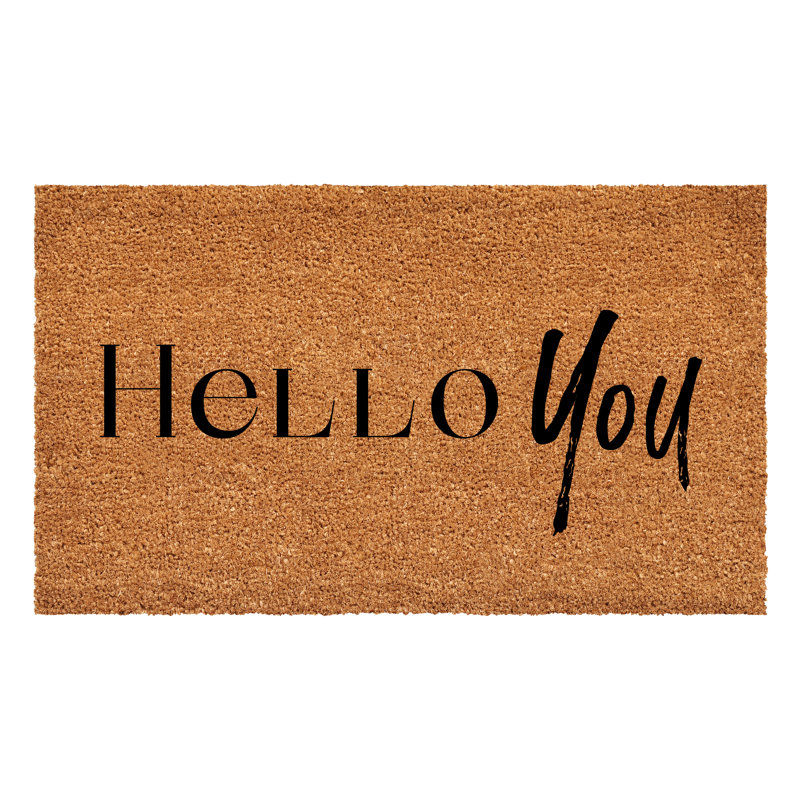 Tapis d'entrée et d'extérieur antidérapant Carnamaddy Hello You, L 24 po x L 36 po