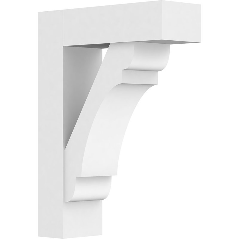 Support standard en uréthane avec extrémités en bloc brun clair, H 22 po x l 5 po x P 16 po