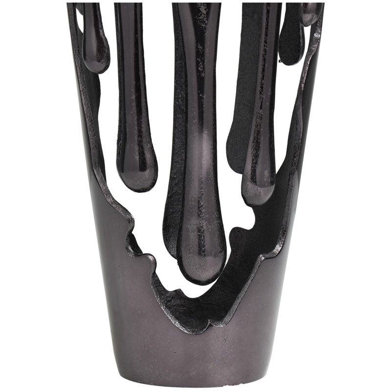 Vase décoratif Moderna, H 15,4 po x l 7,05 po x P 6,95 po, Noir