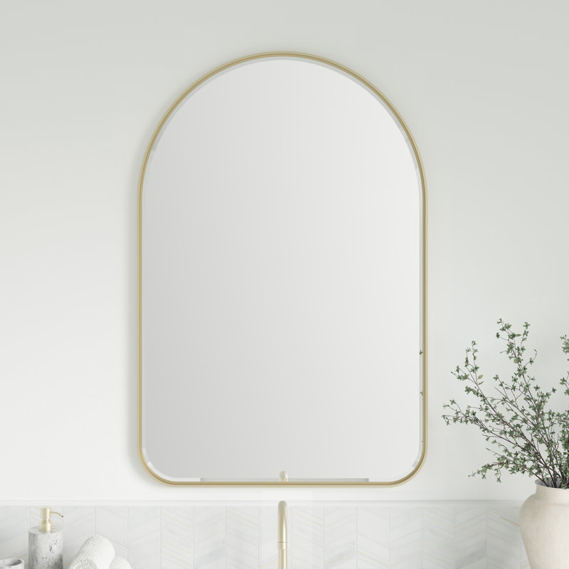 Miroir arqué 24 po Rohe, Champagne laiton