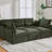 85.4" U-Shaped Sectional With Movable , Two Ports, Phone Holder, And Ergonomic Posture Support For Living Space Modern Depth, Frame Comfortable-606492212