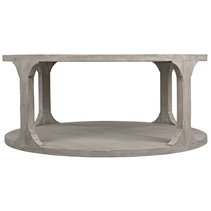 Gimso Solid Wood Coffee Table, Angel White, 17" H x 40" L x 40" W