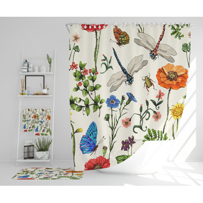 Neelie Polyester Shower Curtain Set