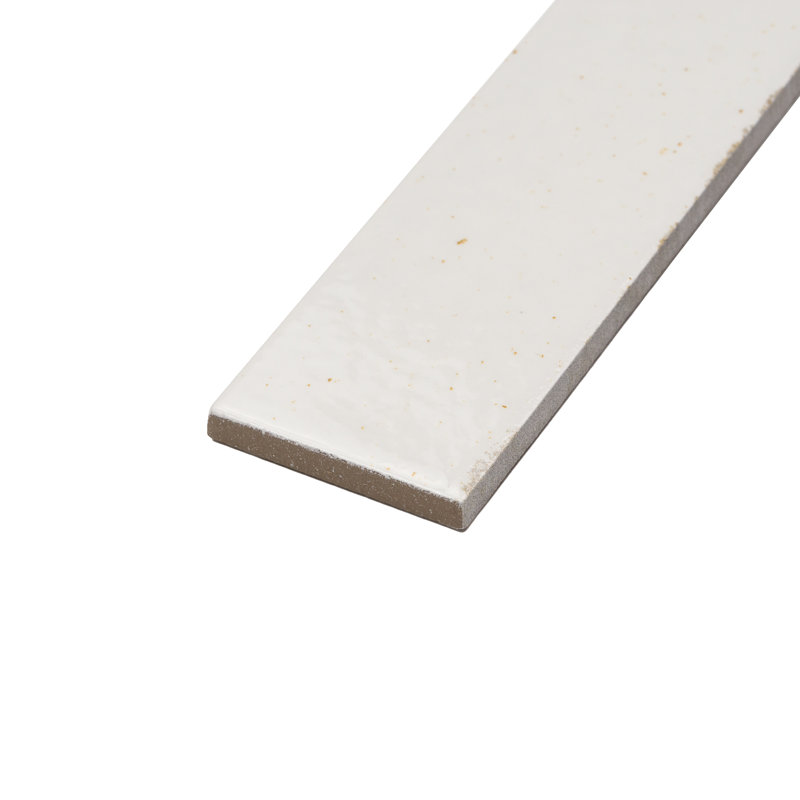 Chelsea 2" x 10" Zellige Porcelain Wall Tile, Bianco White