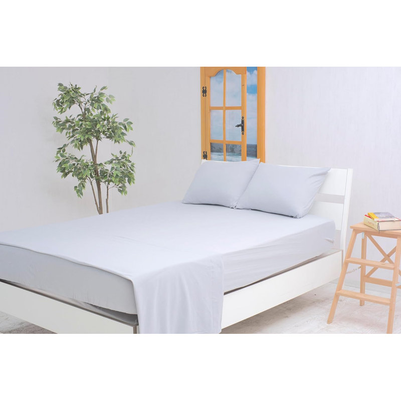 400 Thread Count Cotton Extra Deep Pocket Fitted Sheet - Hotel Luxury Single Fitted Sheet Only - Easily Fits 18" to 24" Mattress