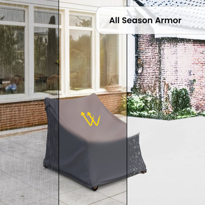 Fully Assembled Outdoor Club Chair Cover