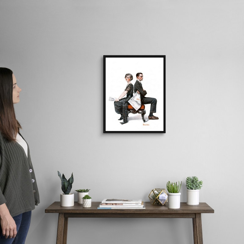 Art mural sur toile Norman Rockwell, Cadre flottant noir, H 22 po x l 18 po x P 1,75 po
