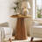 Small Round Solid Wood End Table-1583362575