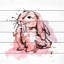 «Lapin Corail», reproduction sur bois blanc-22464724