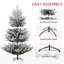 Arbre de Noël artificiel 6 pi 6 pi, arbre de Noël articulé floqué avec 795 pointes, base en acier, ouverture automatique, vert-121053990-121053989