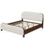 Cadre de lit plateforme Yelton Modern Boucle avec tête et pied de lit arrondis, pieds en pin pour une chambre à l'ambiance feutrée-135299290-135299288