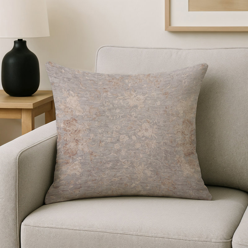 Coussin décoratif intérieur et extérieur Modern, Carré 20 po, Gris abstrait 40