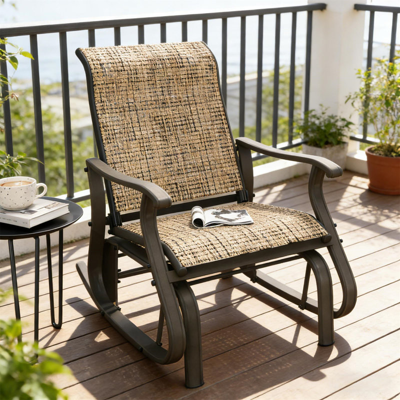 Balancelle, fauteuil oscillant d'extérieur, Brun