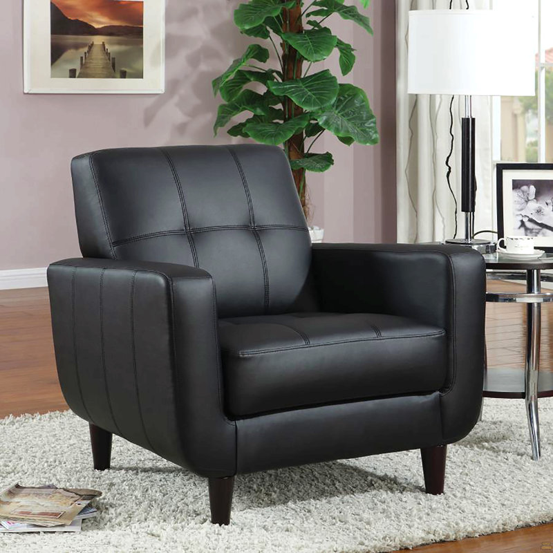 Fauteuil d'appoint à rail noir