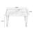 Brown Black Solid Wood Iron Square Coffee Table