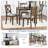 5 Piece Modern Dining Set With Square Table And Upholstered Chairs, For Kitchens, Dining Rooms And Small Spaces-1525231810-1525231808-1525231814