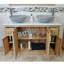 Decicco 1230 mm Freestanding Double Vanity with Vessel Stone Basin-37305130