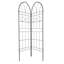 Ensemble de 4 treillis d'extérieur en métal 78,7 po x 19,7 po, support de fleurs antirouille pour la gloire du matin - rose de jardin noire, tablette