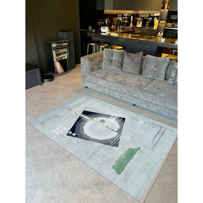 Tapis à motifs abstraits et surréels à motifs abstraits de la collection Barcelona, Rectangle 4 pi 11,06 po x 9 pi 10,11 po