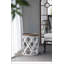 Grande table d'appoint 23 po blanche vieillie