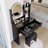 17 Inch Round LED Mirror Vanity Table with Cushioned Stool, Equipped with Power Sockets, Adjustable Lighting, and Multi-layer Storage-937153437