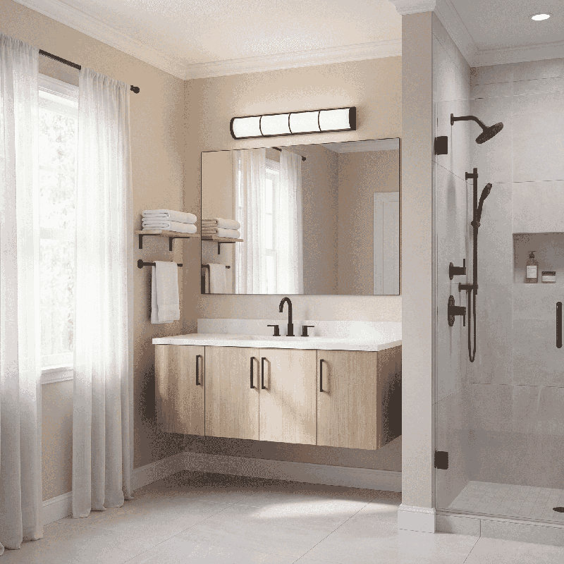 Éclairage de meuble-lavabo à DEL Beacon, Noir