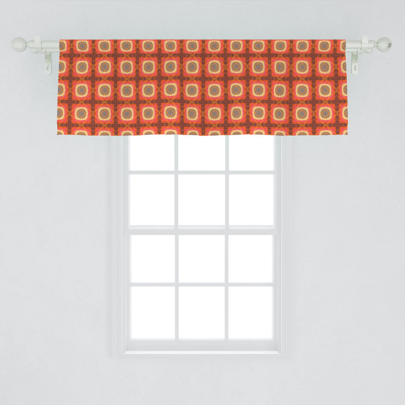 Geometric Tailored Window Valance