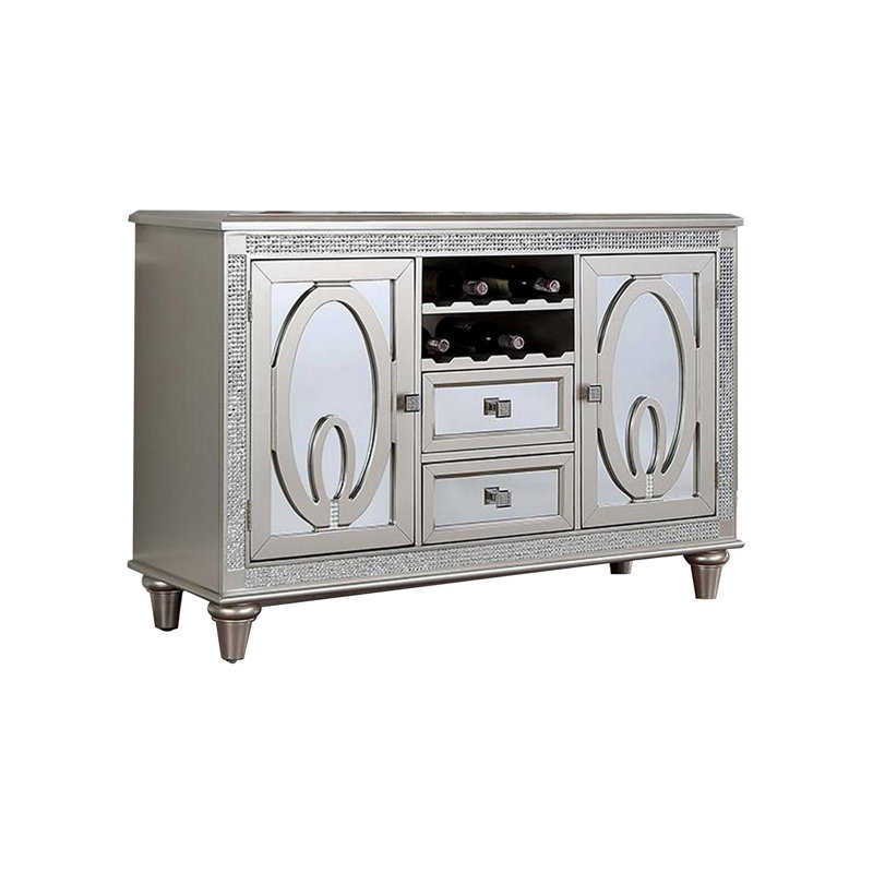 54.4"W Transitional Server, Silver
