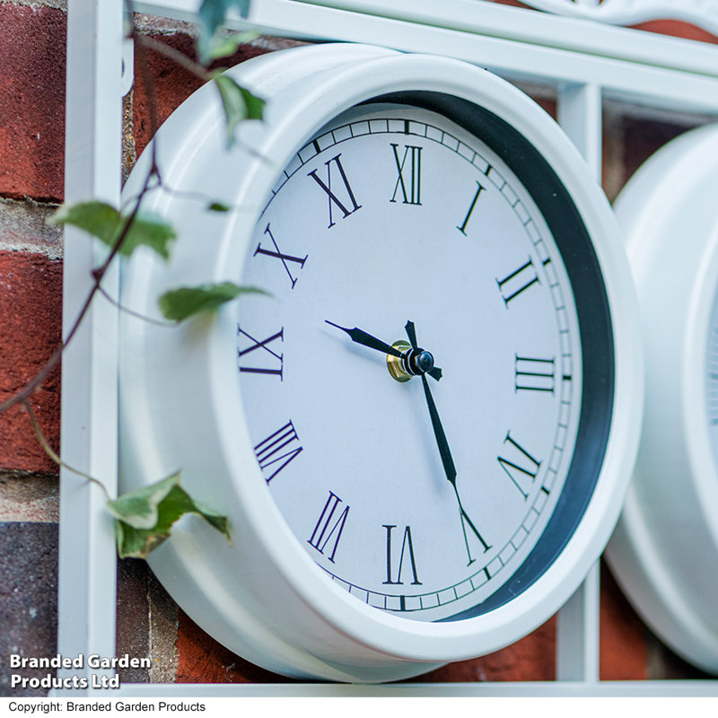 Metal Wall Clock, Cream