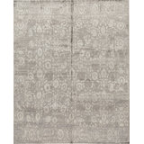 Damask Area Rug in Dark Gray