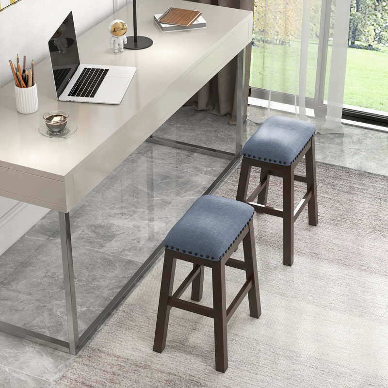 Alizey Counter Stool with Solid Wood Frame