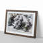 Resting Rhino in Abstract - Picture Frame Painting Print on MDF-55598386-55598384