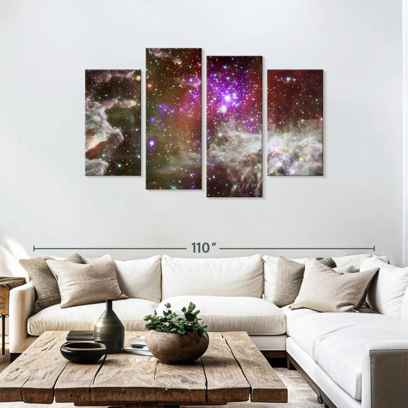 Dazzling Pacman Nebula, 48" H x 75" W