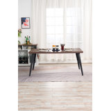 Farukh Rectangular Dining Table for 4-6 People, Kitchen Dining Table Large Dining Table Wooden Kitchen Dining Table, MDF, Brown