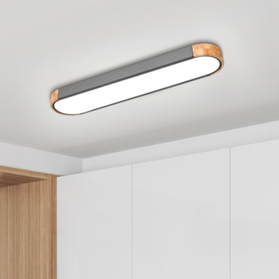 Erby 1-Light 95 cm Minimalist Modern Dimmable LED Flush Mount Rectangle Long Oval Ceiling Light